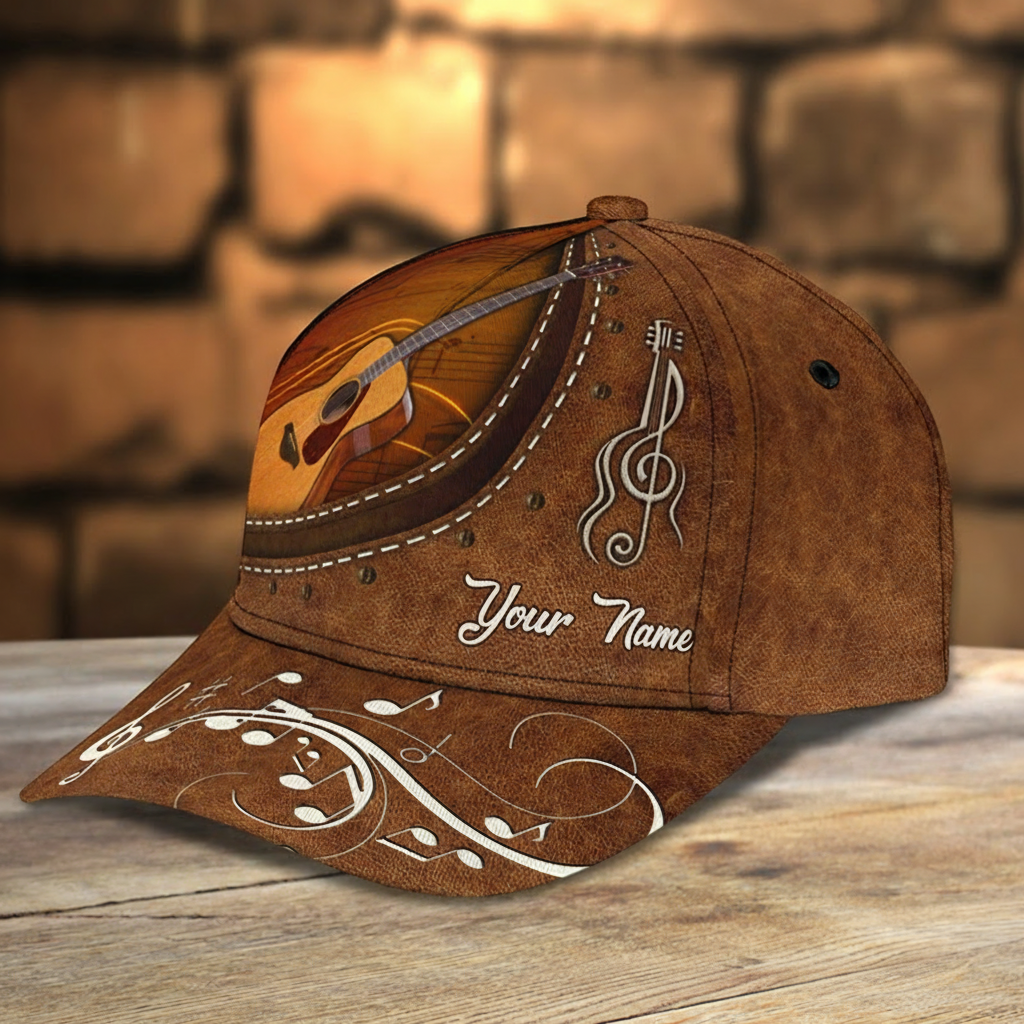 Personalized Name 3D Print Baseball Cap for Music Lover Perfect Music Lovers Guitar Lovers Custom Gift Hat With Unique Design Lover Guitar