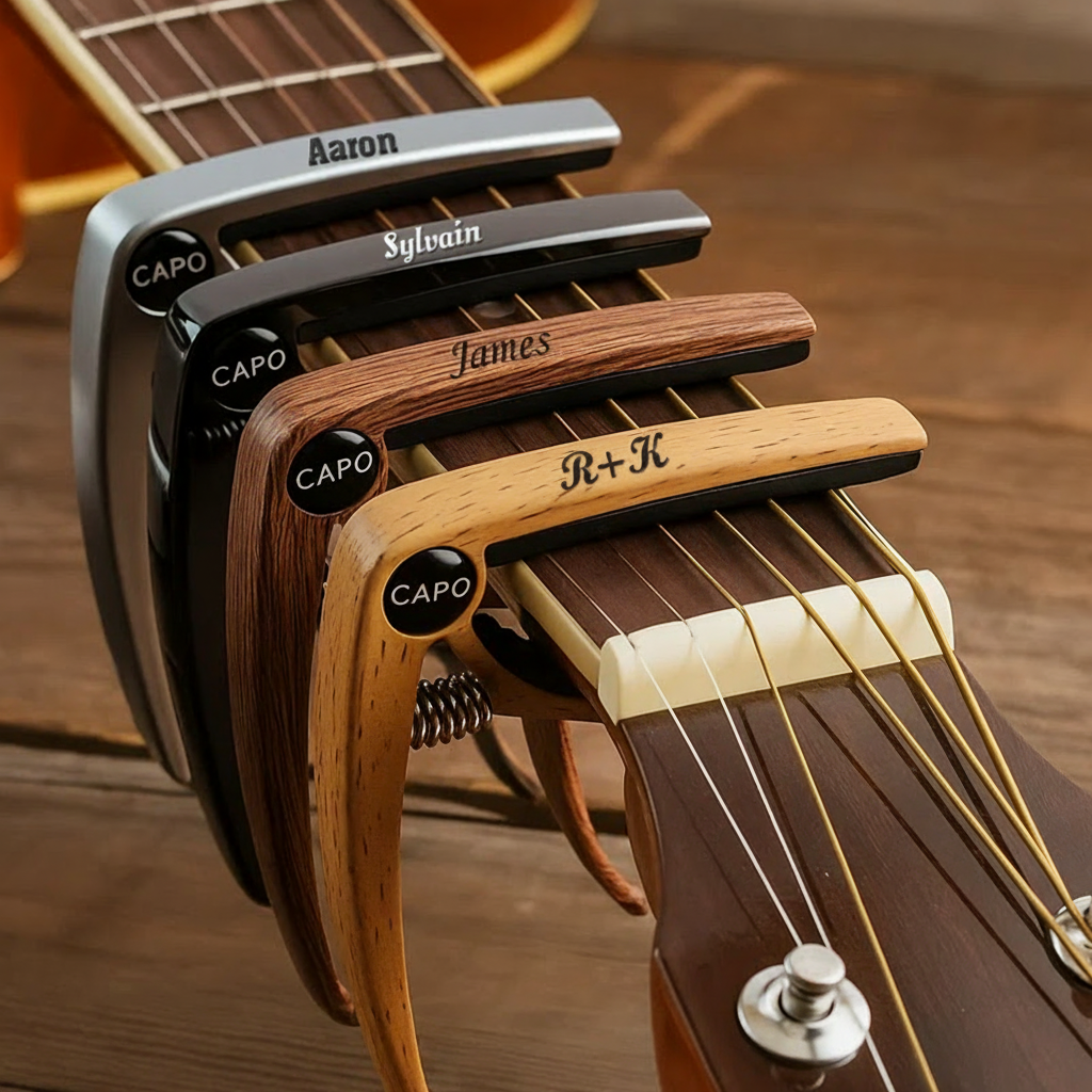 Personalized Guitar Capo Custom Guitarist Gift and Name or Quote or Date Can Be Engraved