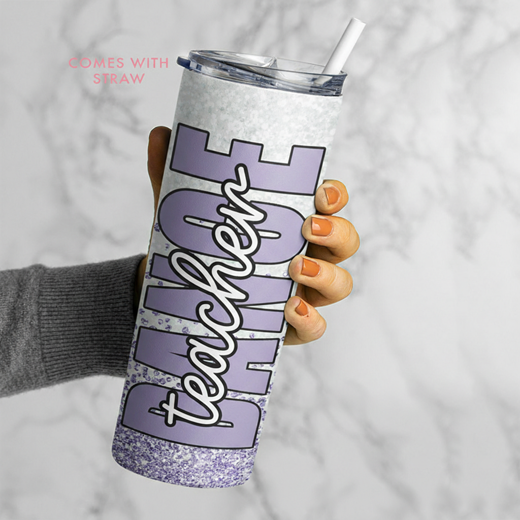 Personalized Glitter Style Tumbler Gifts for Dance Teacher Dance Lover Tumbler Gift for Teacher