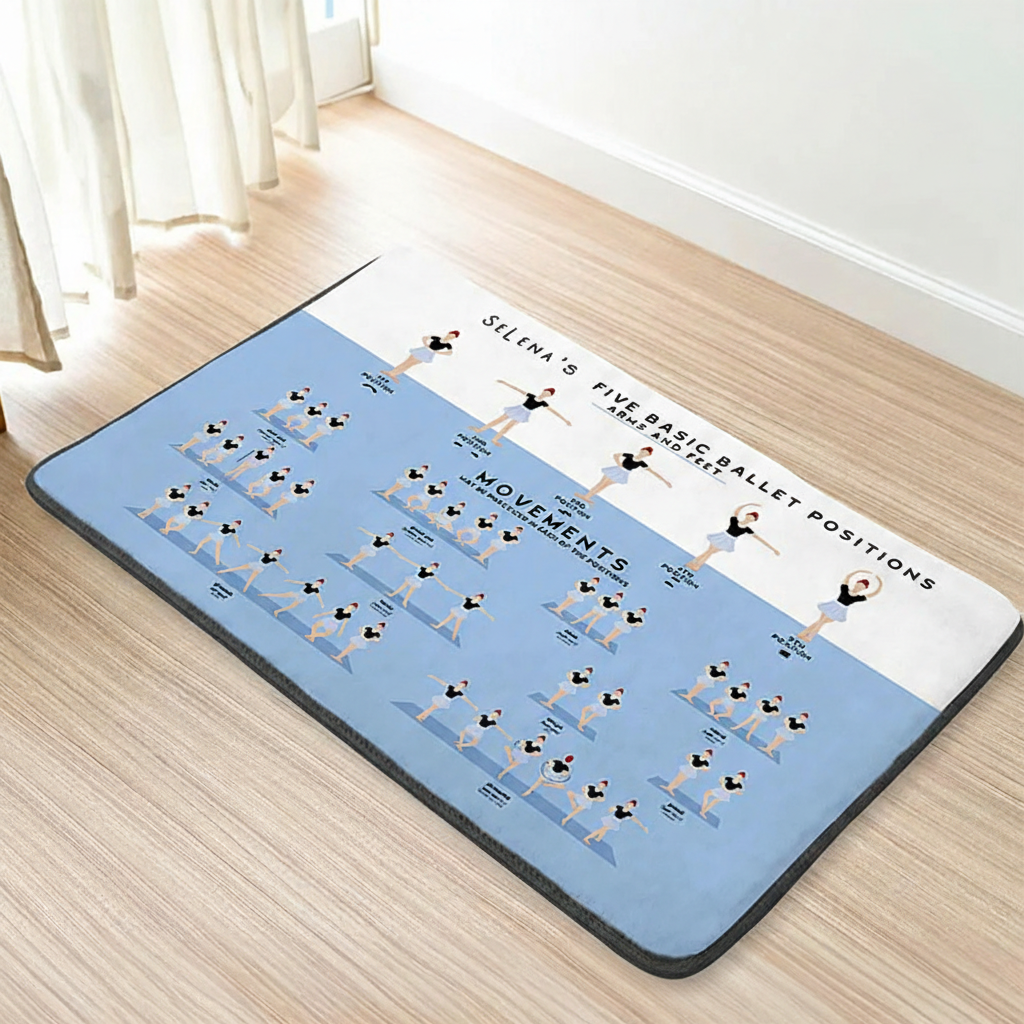 Personalized Ballet Positions & Movements Doormat Ballerina Family Door Mat Welcome Mat for Dance Lovers Housewarming Gifts