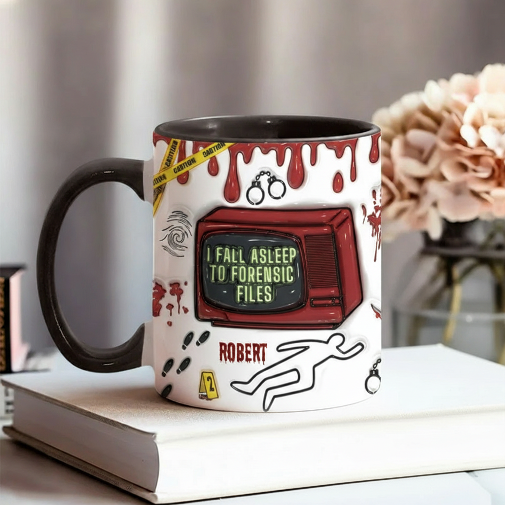 Personalized 3D Effect I Fall Asleep For Forensic Files Mug TV Show Mug Movie Lover Gift for Friend Birthday Gift