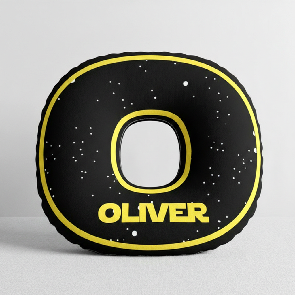 Personalized Galaxy Alphabet Shaped Pillow for Movie Lovers Initial Pillow Christmas Gift for Kids