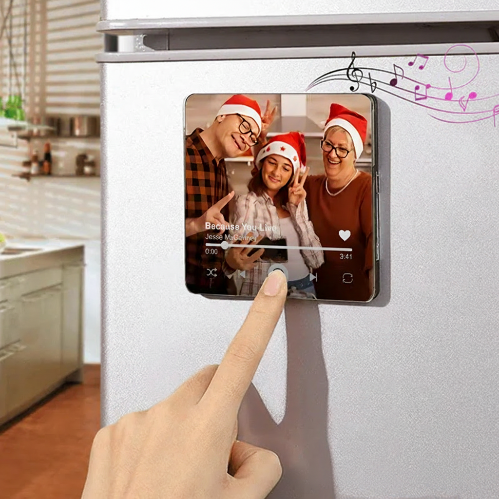 Personalized Song Fridge Magnet and Custom Music Refrigerator Magnets and Photo Fridge Magnet and Anniversary Christmas Gifts for Him