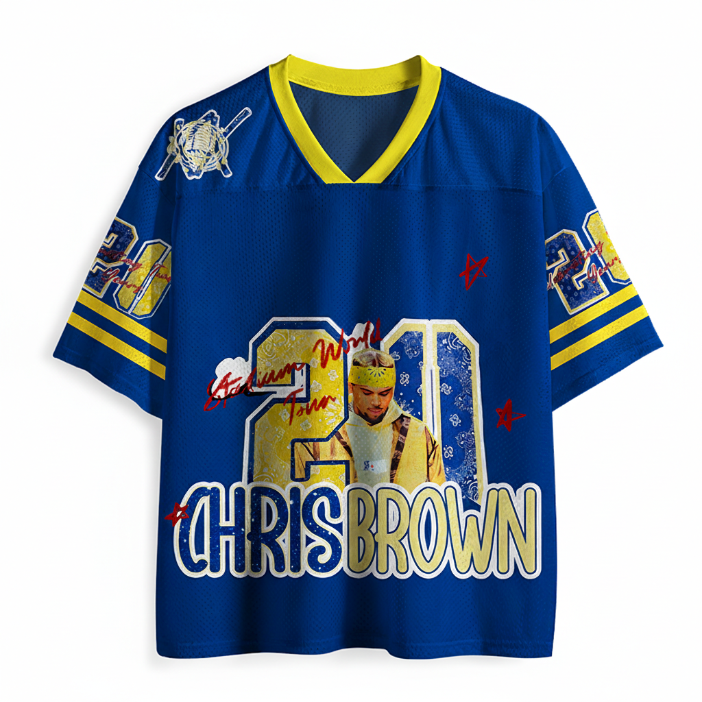 Personalized Hip Hop Music Tour Jersey Football Jersey Mesh Concert Outfit Concert Shirt Gift for Fans Country Music