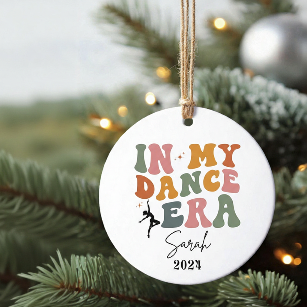 Personalized Dancer Ornament in My Dance Era Custom Name Ballet Gift for Dancer Dance Christmas Ornament Ballet Dancer Ornament