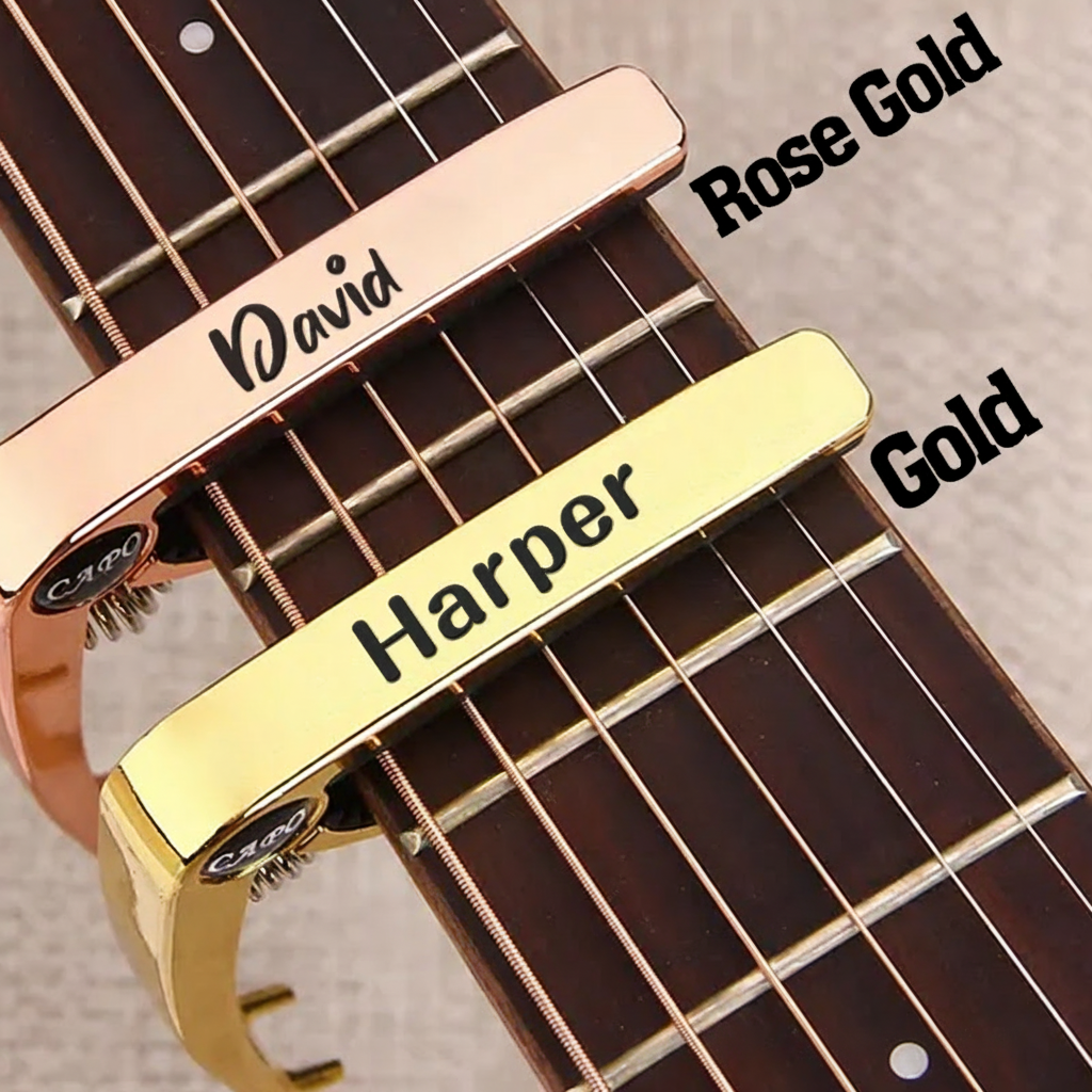 Personalized Guitar Capo, Custom Capo Effect a Unique Gift for the Guitar Player