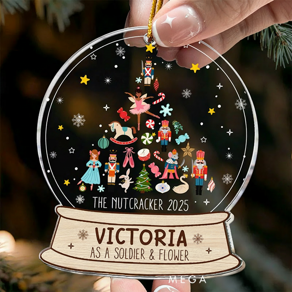 Personalized Ballet Nutcracker Christmas Snow Globe Acrylic Ornament Dance Lovers Christmas Gift Dancer Xmas Gift Christmas Decor