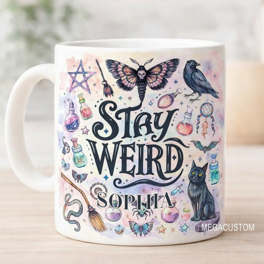 Personalized Stay Weird Magical Mug Coffee Mug Magic Lover Mug Witchcore Gift Coffee Mug