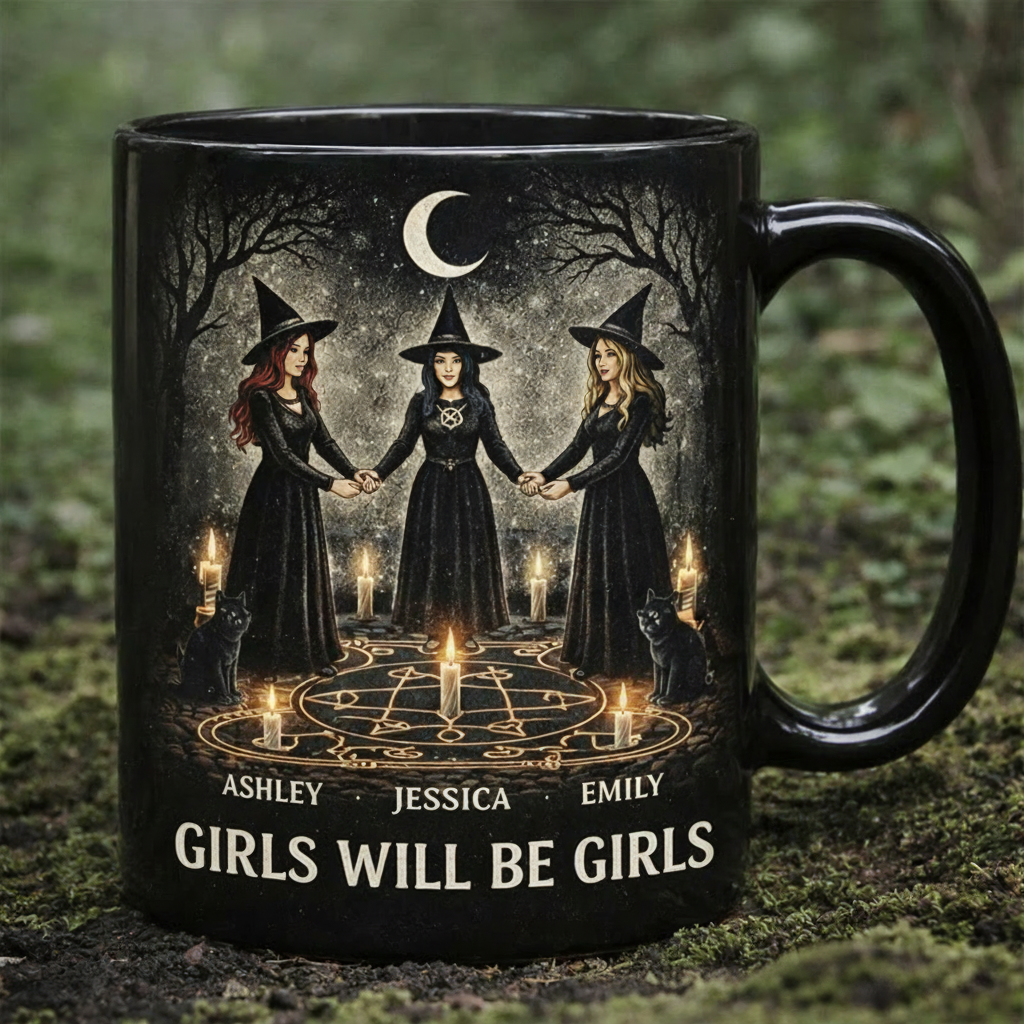 Personalized Girls Will Be Girls Magical Mug Coffee Mug Magic Lover Mug Witchcore Gift Coffee Mug