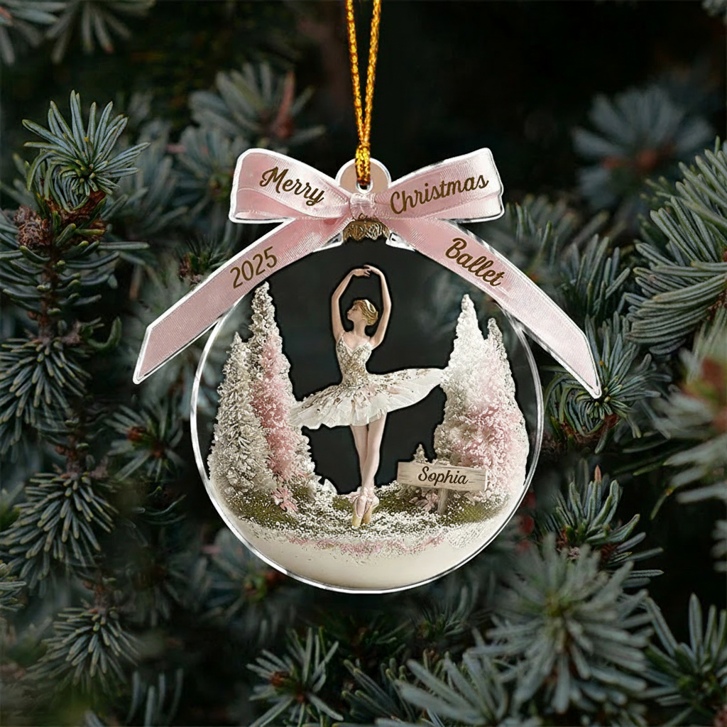 Personalized Awesome Ballet Christmas Acrylic Ornament Dance Lovers Christmas Gift Dancer Xmas Gift Christmas Decor