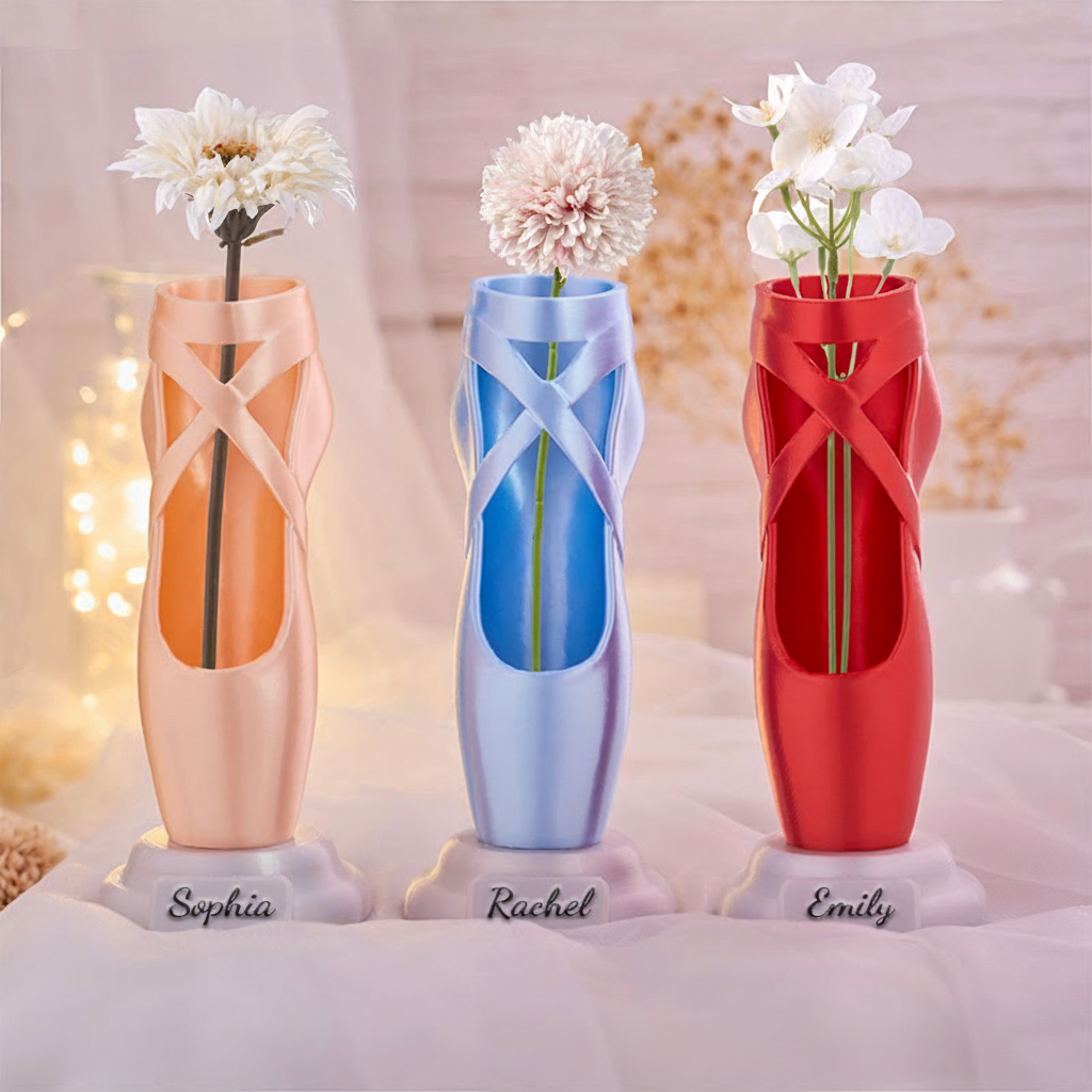 Personalized 3D Printed Ballet Pointe Shoe Recital Gift for Dance Lovers Pen Brush Or Flower Holder Ballet Gift for Her