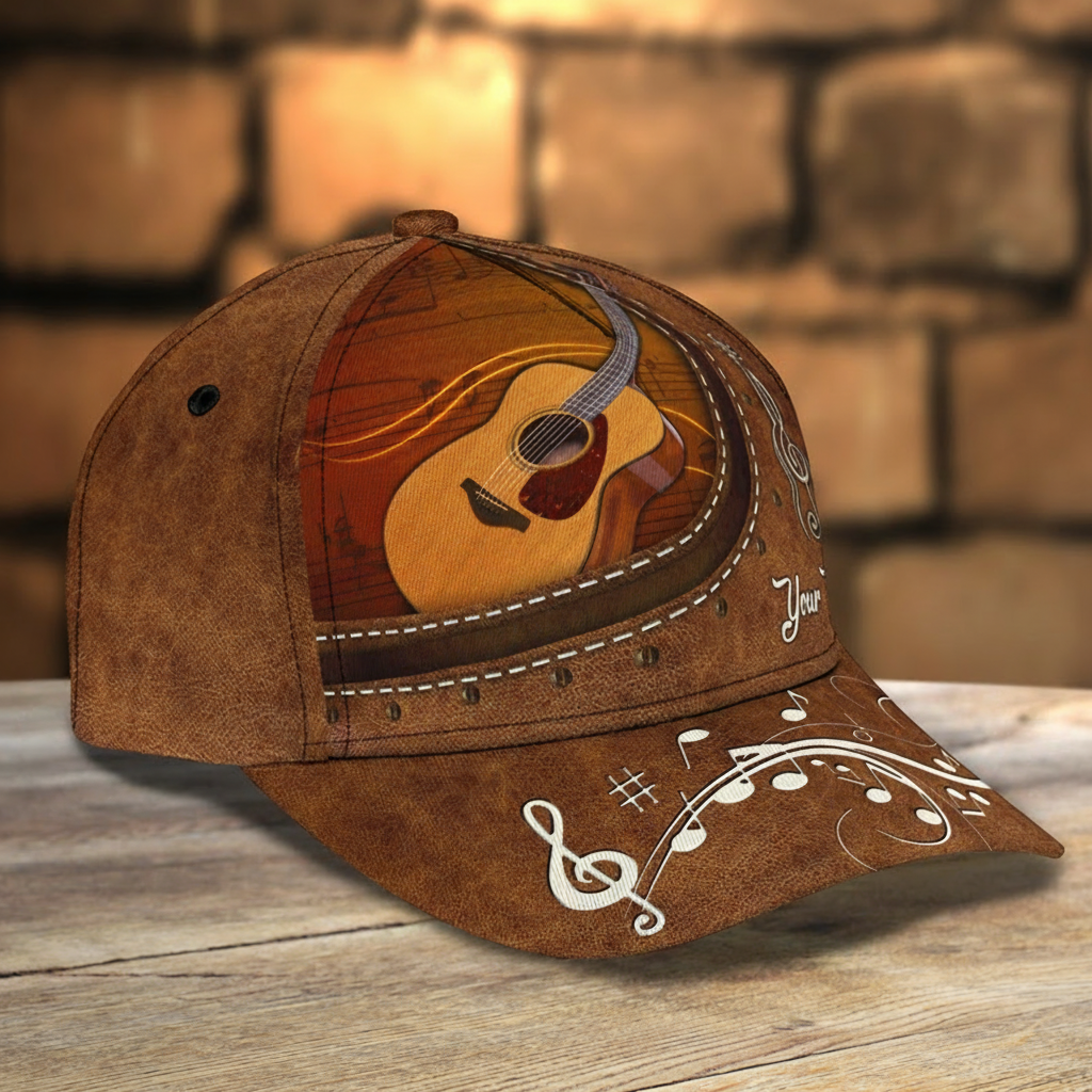 Personalized Name 3D Print Baseball Cap for Music Lover Perfect Music Lovers Guitar Lovers Custom Gift Hat With Unique Design Lover Guitar