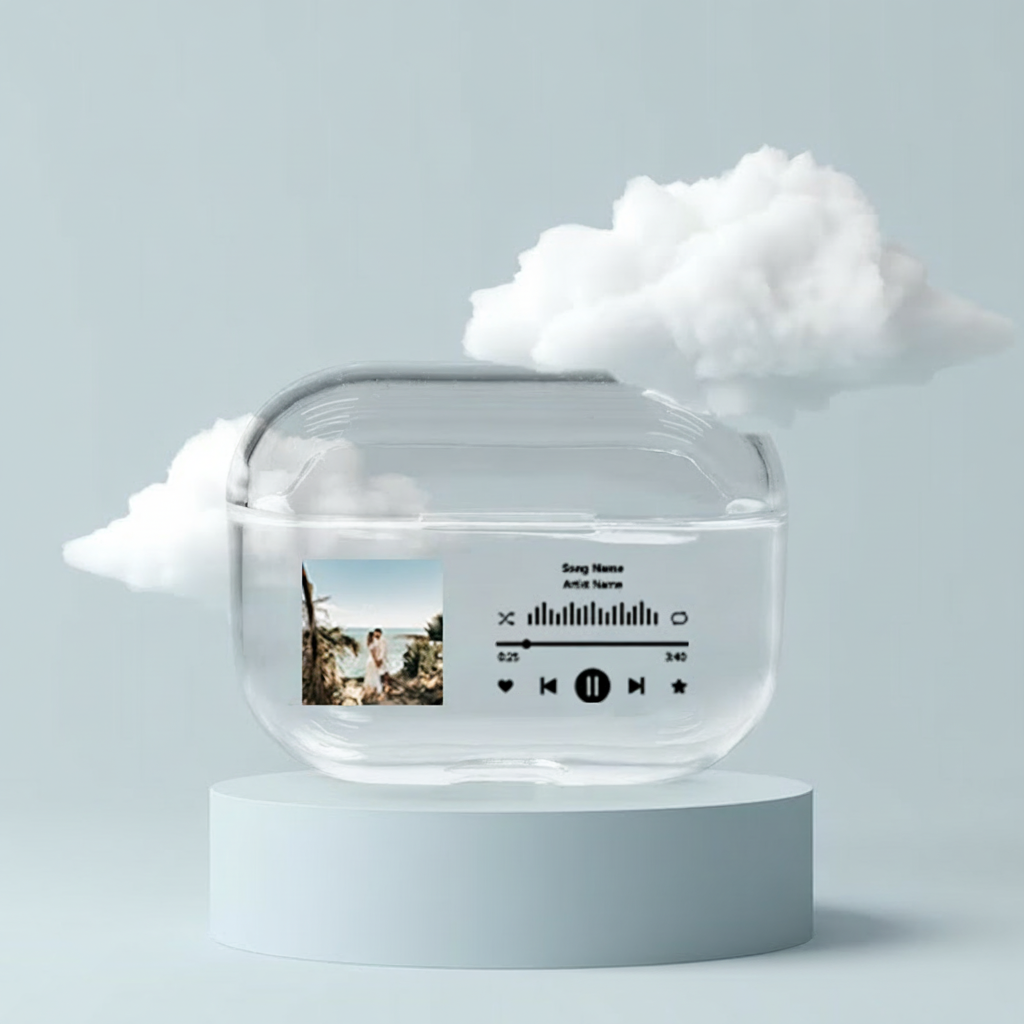 Personalized Music Plaque Earphone Protective Cover Album Cover  and Custom Music Player Display and Audio Control and Music Player