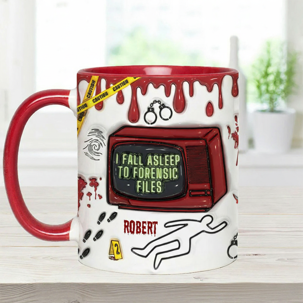 Personalized 3D Effect I Fall Asleep For Forensic Files Mug TV Show Mug Movie Lover Gift for Friend Birthday Gift