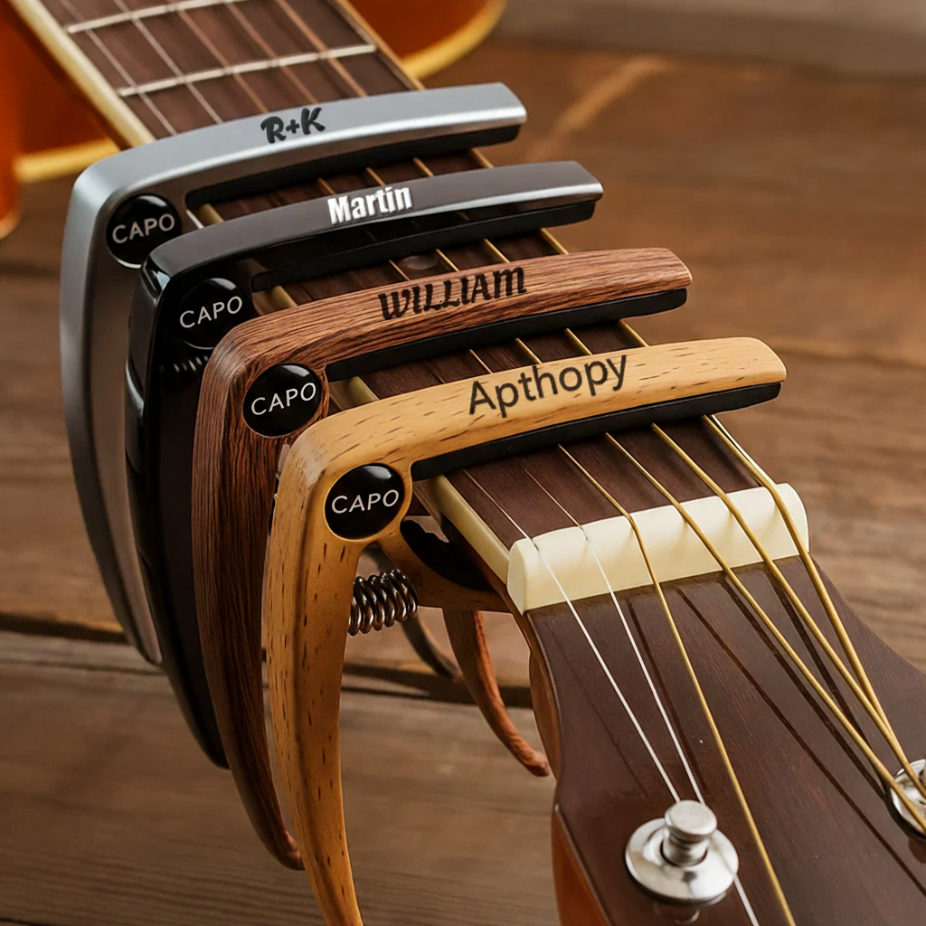 Personalized Guitar Capo and Personalized Guitarist Gift Ideas and Musician Gift Ideas