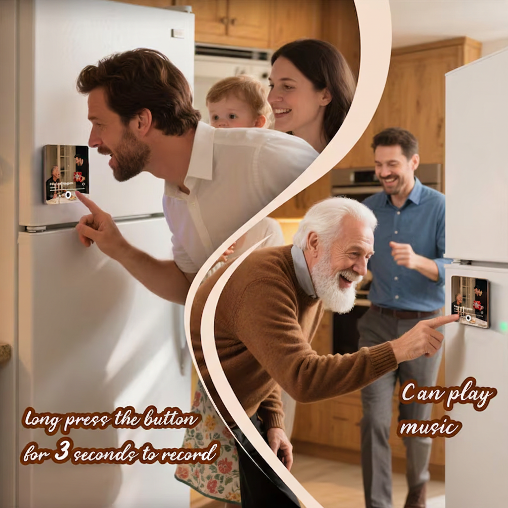 Personalized Music Fridge Magnet and Play Full Song & Recordable Fridge Magnet and Photo Music Fridge Magnet