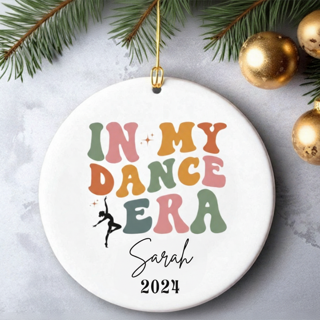 Personalized Dancer Ornament in My Dance Era Custom Name Ballet Gift for Dancer Dance Christmas Ornament Ballet Dancer Ornament