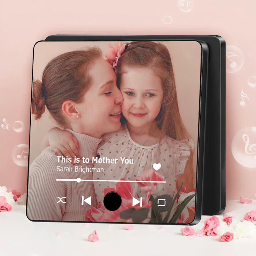 Personalized Mom Gifts Fridge Magnet Play Song and Personalized Music Gifts for Mother with Photo and Text