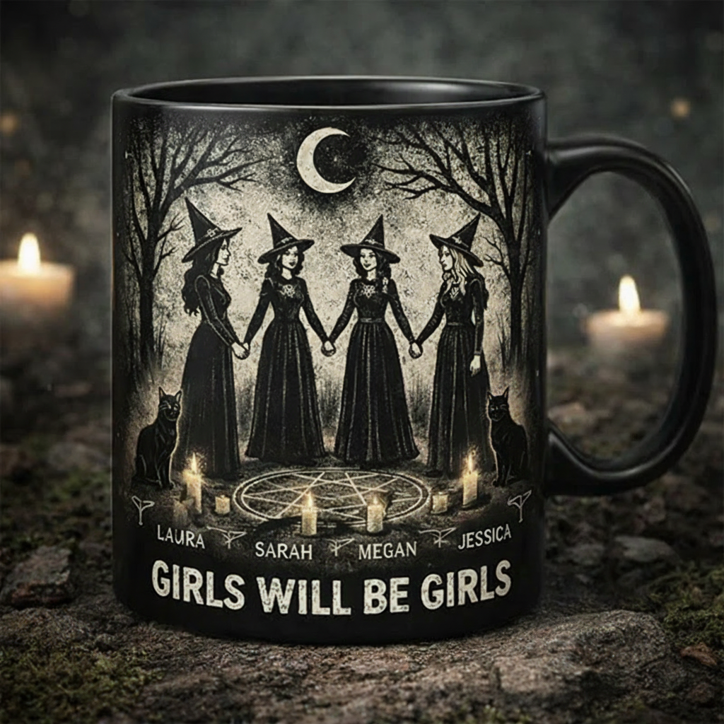 Personalized Girls Will Be Girls Magical Mug Coffee Mug Magic Lover Mug Witchcore Gift Coffee Mug
