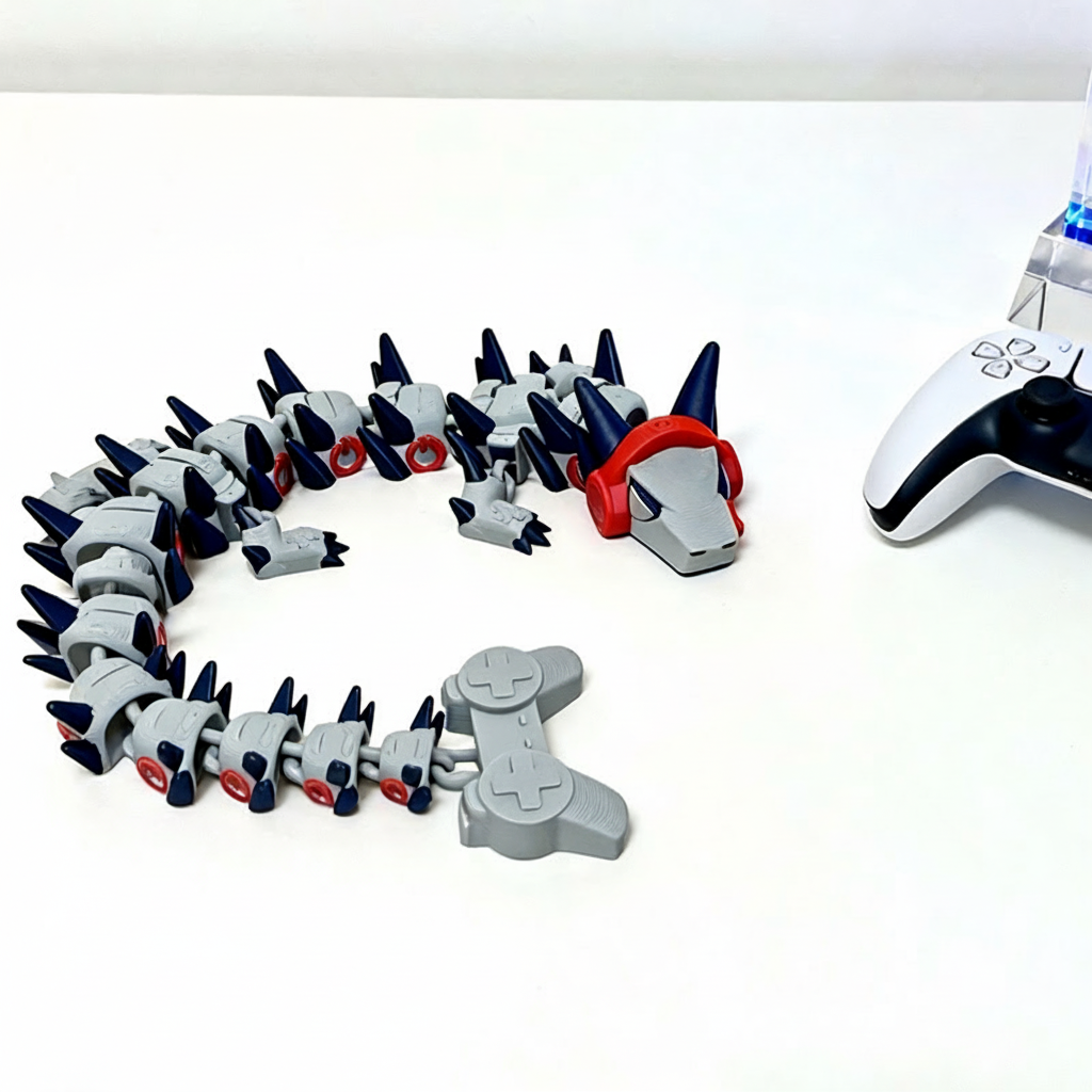 Personalized 3D Printed Gamer Dragon3D Printed Gift for Game Lovers