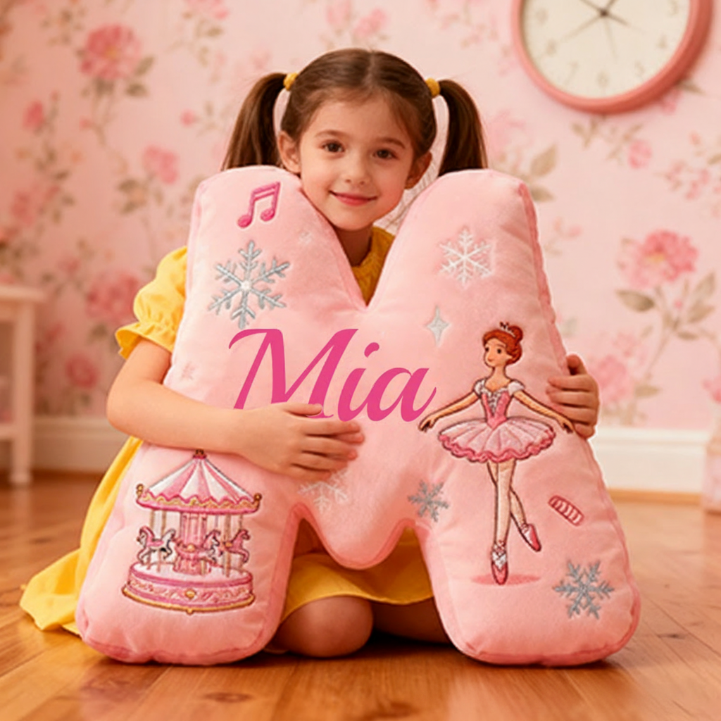 Personalized Colorful 26 Letters Cute Graphic 3D Print Pillow Cute Magic Beautiful Letter Custom Pillow Gift Christmas Gift for Kids