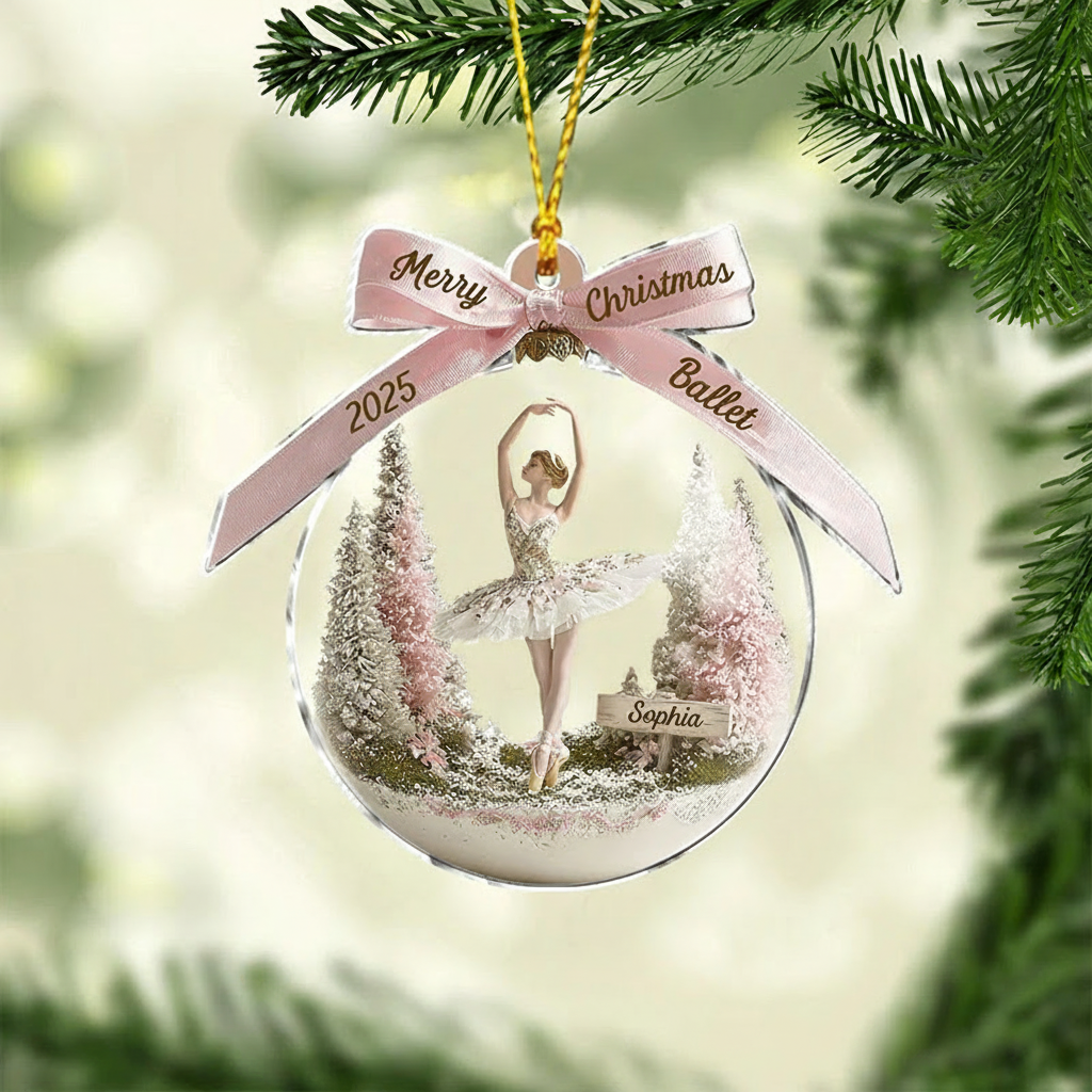 Personalized Awesome Ballet Christmas Acrylic Ornament Dance Lovers Christmas Gift Dancer Xmas Gift Christmas Decor