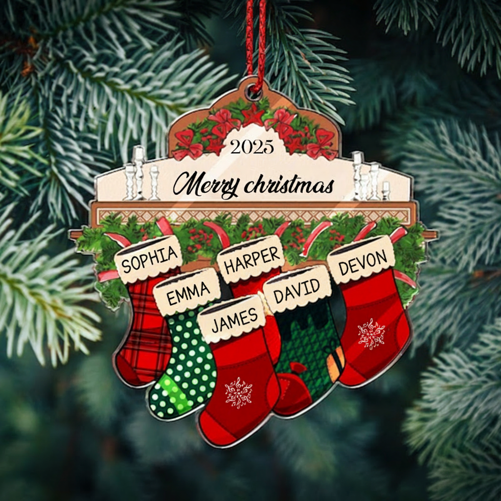 Personalized Christmas Ornament Christmas Tree Ornament with Names Christmas Tree Name Ornament