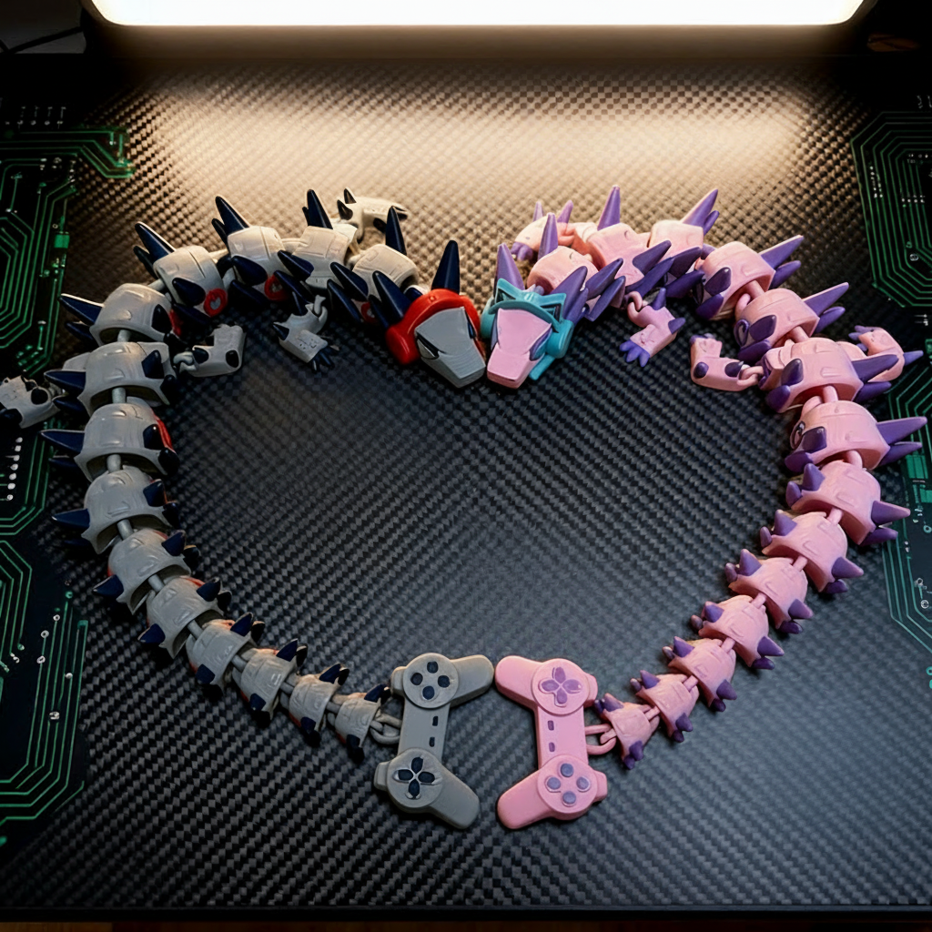 Personalized 3D Printed Gamer Dragon3D Printed Gift for Game Lovers