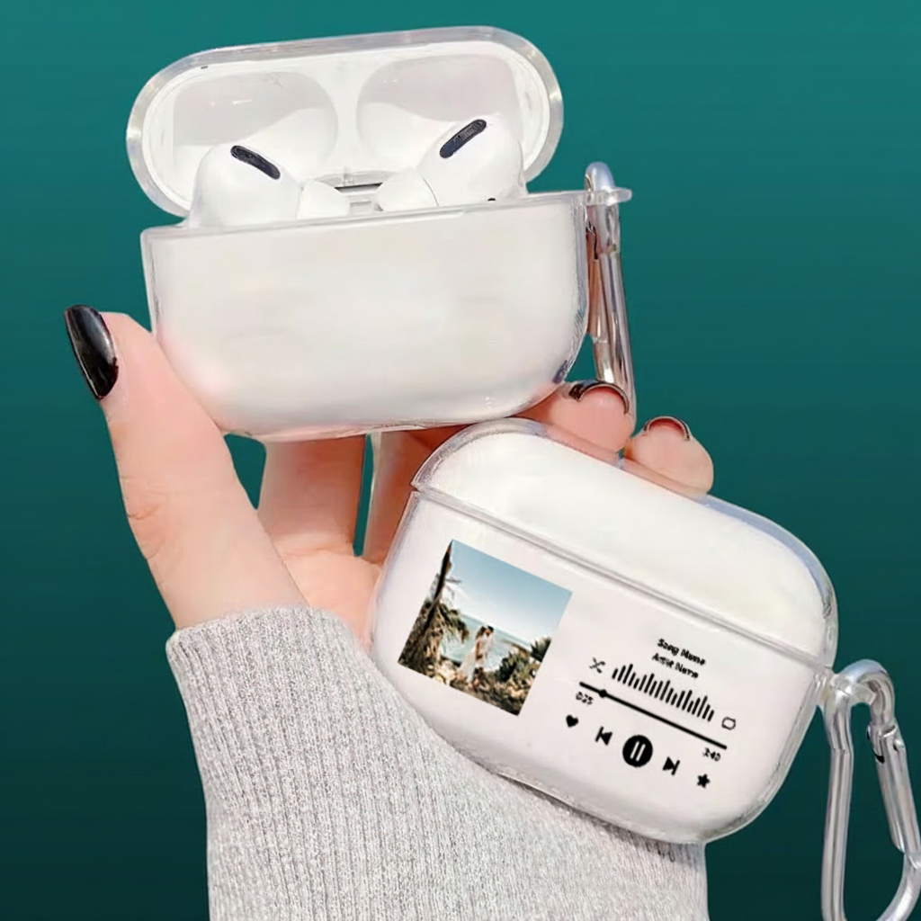 Personalized Music Plaque Earphone Protective Cover Album Cover  and Custom Music Player Display and Audio Control and Music Player