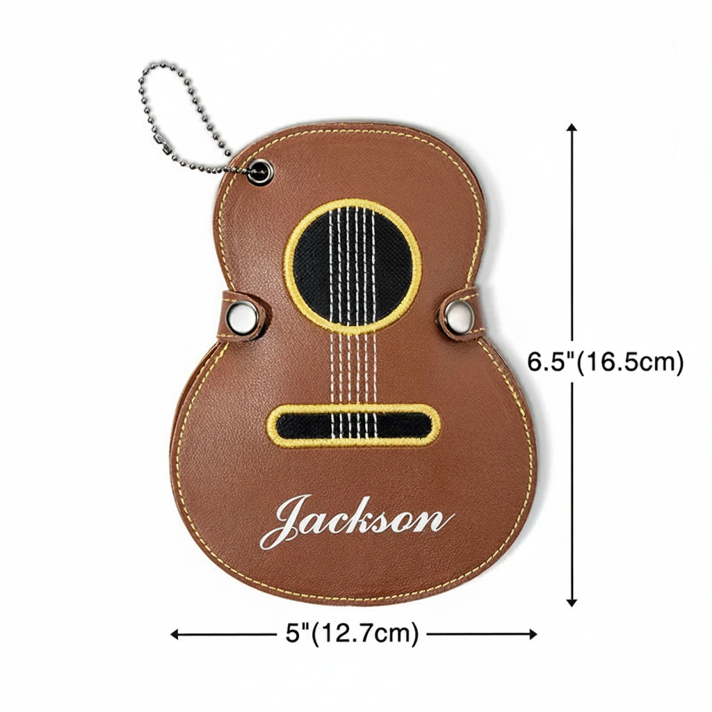 Personalized Guitar Pick Bag Perfect Gift for Guitar Player Custom PU Leather Guitar Bag Music Lover Gift Guitar Picks Holder