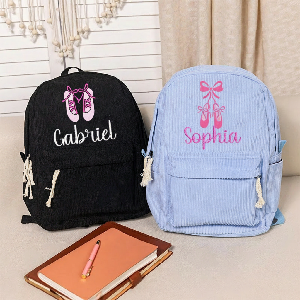 Personalized Pinky Shoes Ballerina Backpack Dance Bag Ballet Gifts for Girls Women Dancers
