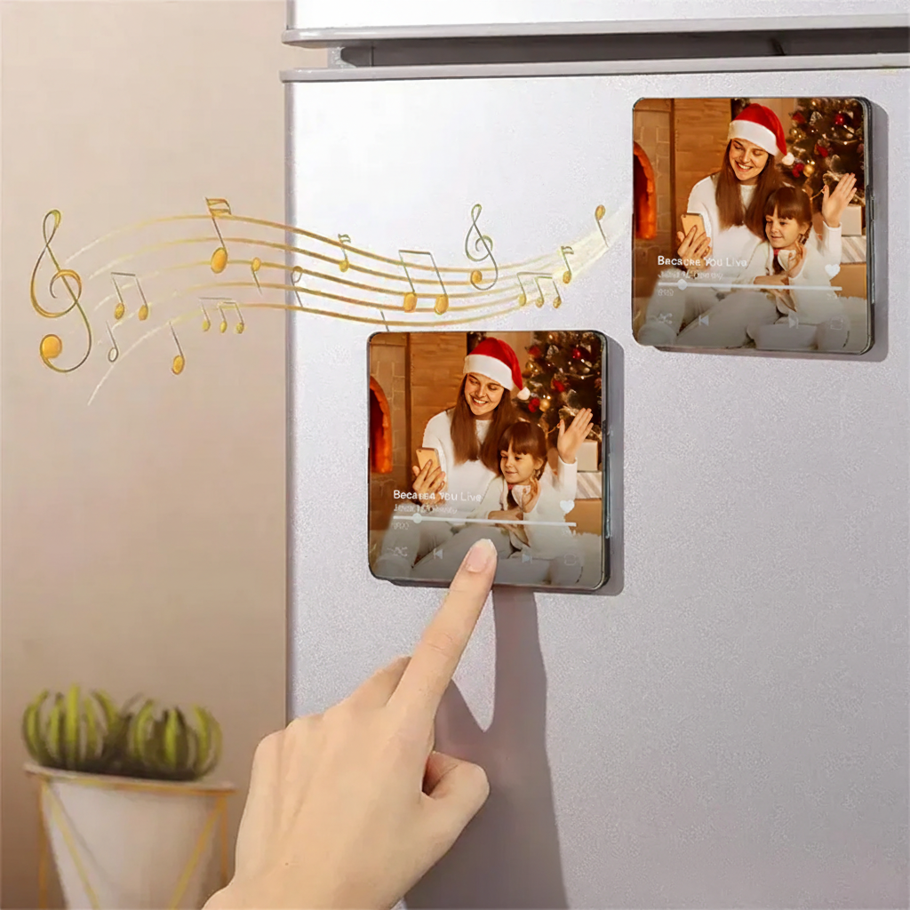 Personalized Song Fridge Magnet and Custom Music Refrigerator Magnets and Photo Fridge Magnet and Anniversary Christmas Gifts for Him
