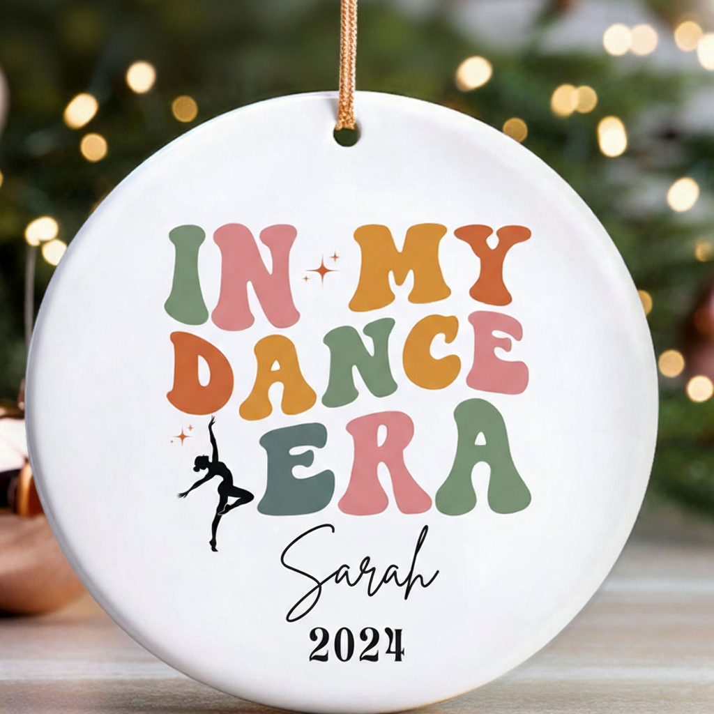 Personalized Dancer Ornament in My Dance Era Custom Name Ballet Gift for Dancer Dance Christmas Ornament Ballet Dancer Ornament