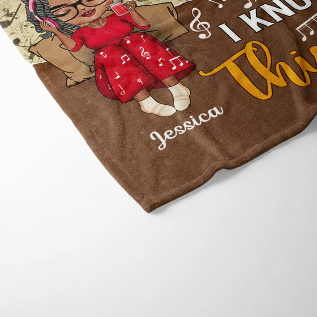 Personalized Just A Girl Who Loves Music Gift For Yourself Custom Fleece Blanket