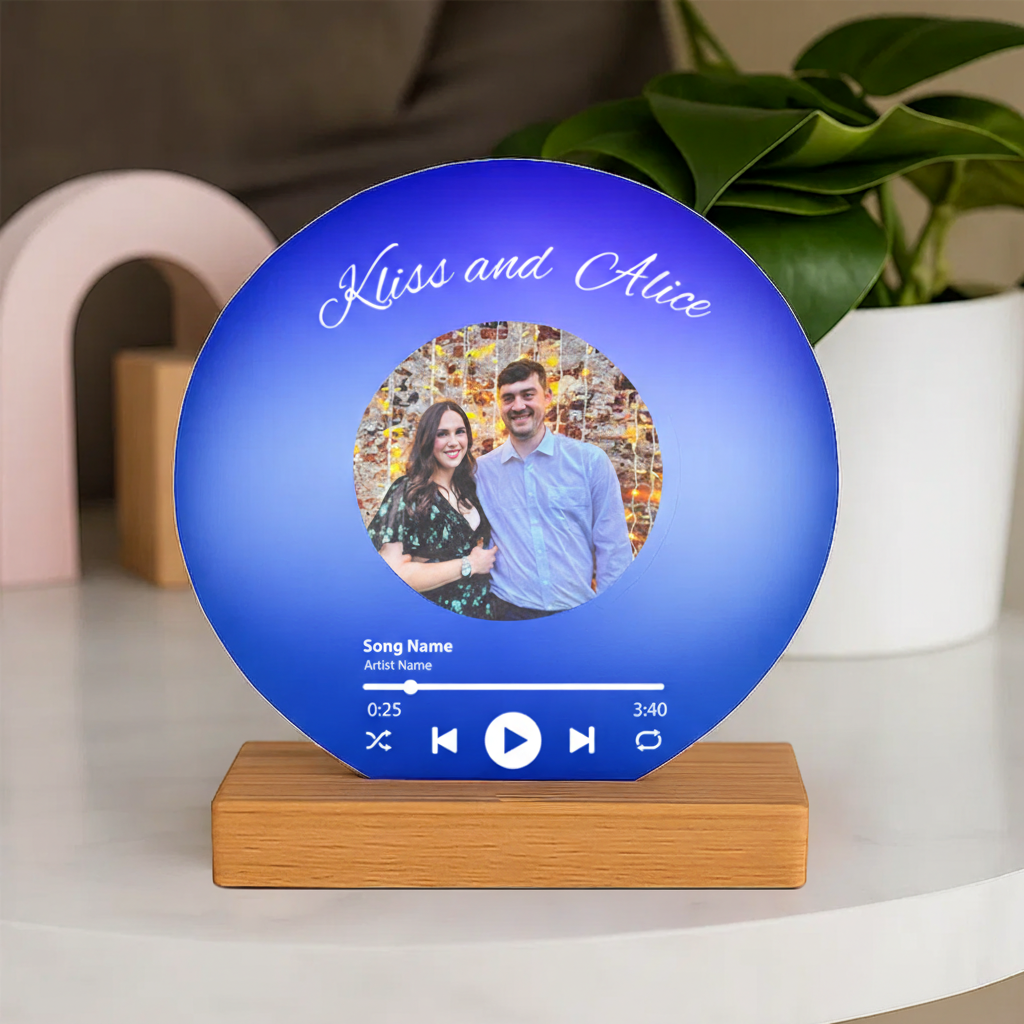 Personalized Vinyl Record with Photo and Acrylic Song Plaque and Anniversary Gift for Friends and Birthday Gift for Her Him and Christmas Gifts