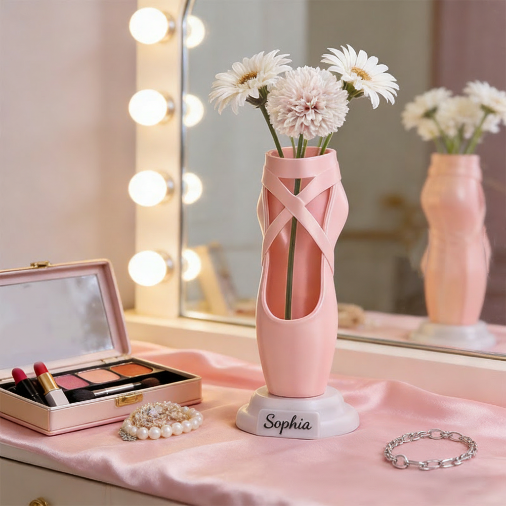 Personalized 3D Printed Ballet Pointe Shoe Recital Gift for Dance Lovers Pen Brush Or Flower Holder Ballet Gift for Her