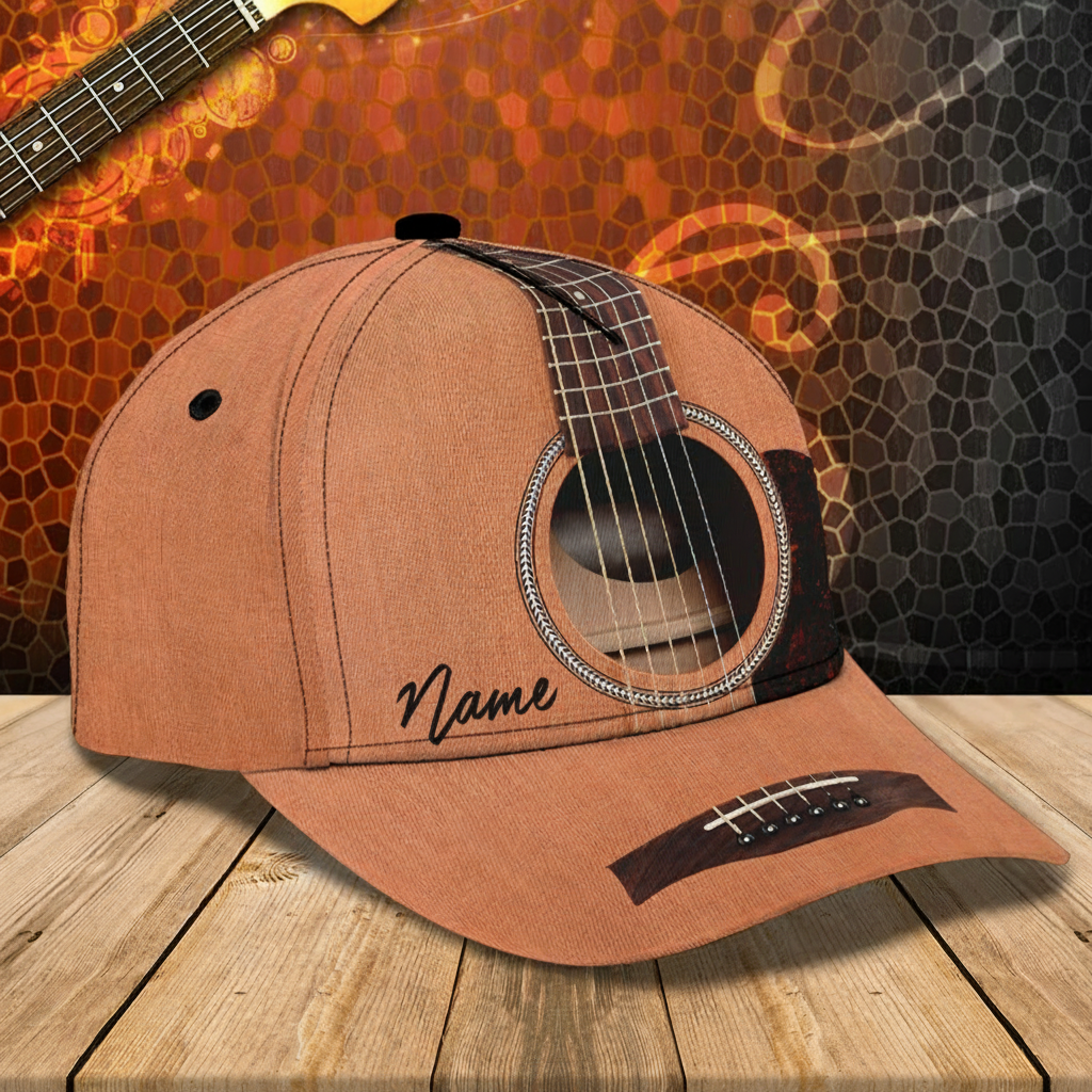 Personalized Name 3D Print Baseball Cap for Music Lover Perfect Music Lovers Guitar Lovers Custom Gift Hat With Unique Design Lover Guitar