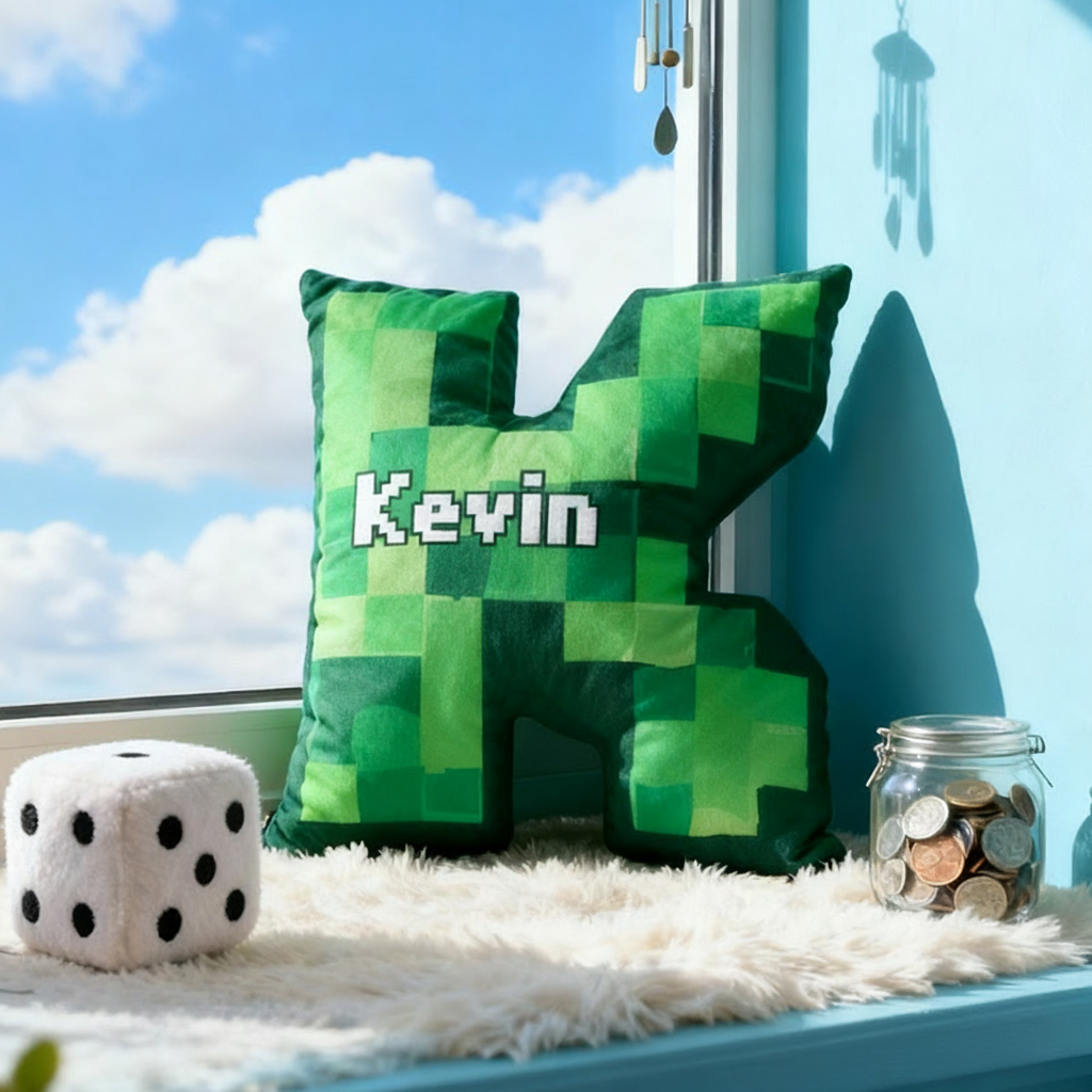 Personalized Graphic 3D Print Pixel Art Style Gamer Shaped Pillow for Game Lovers Plush Pillow Christmas Gift for Kids Sale-megacustom