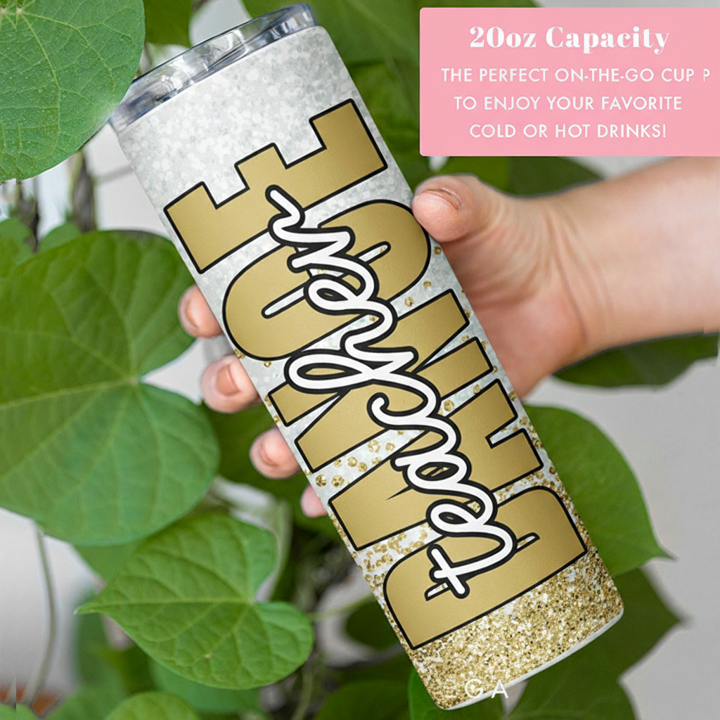Personalized Glitter Style Tumbler Gifts for Dance Teacher Dance Lover Tumbler Gift for Teacher
