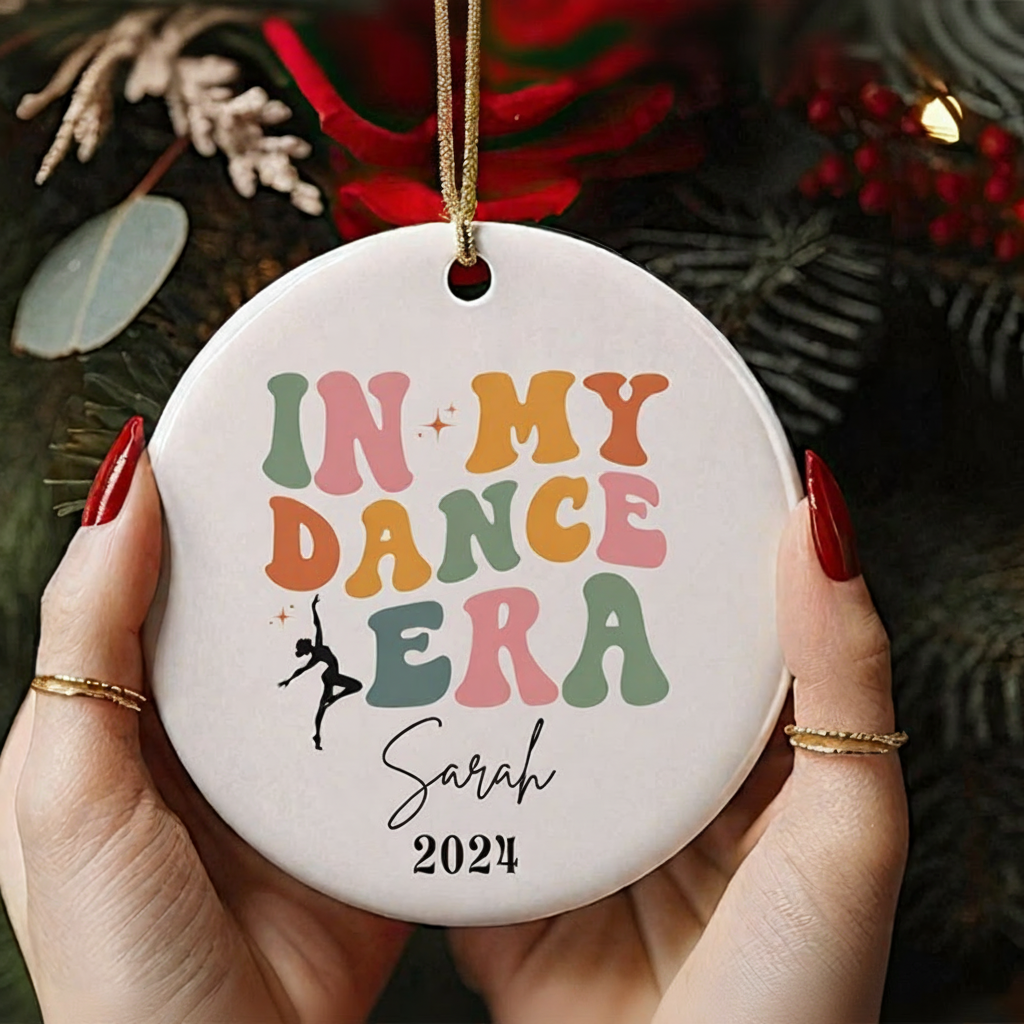 Personalized Dancer Ornament in My Dance Era Custom Name Ballet Gift for Dancer Dance Christmas Ornament Ballet Dancer Ornament