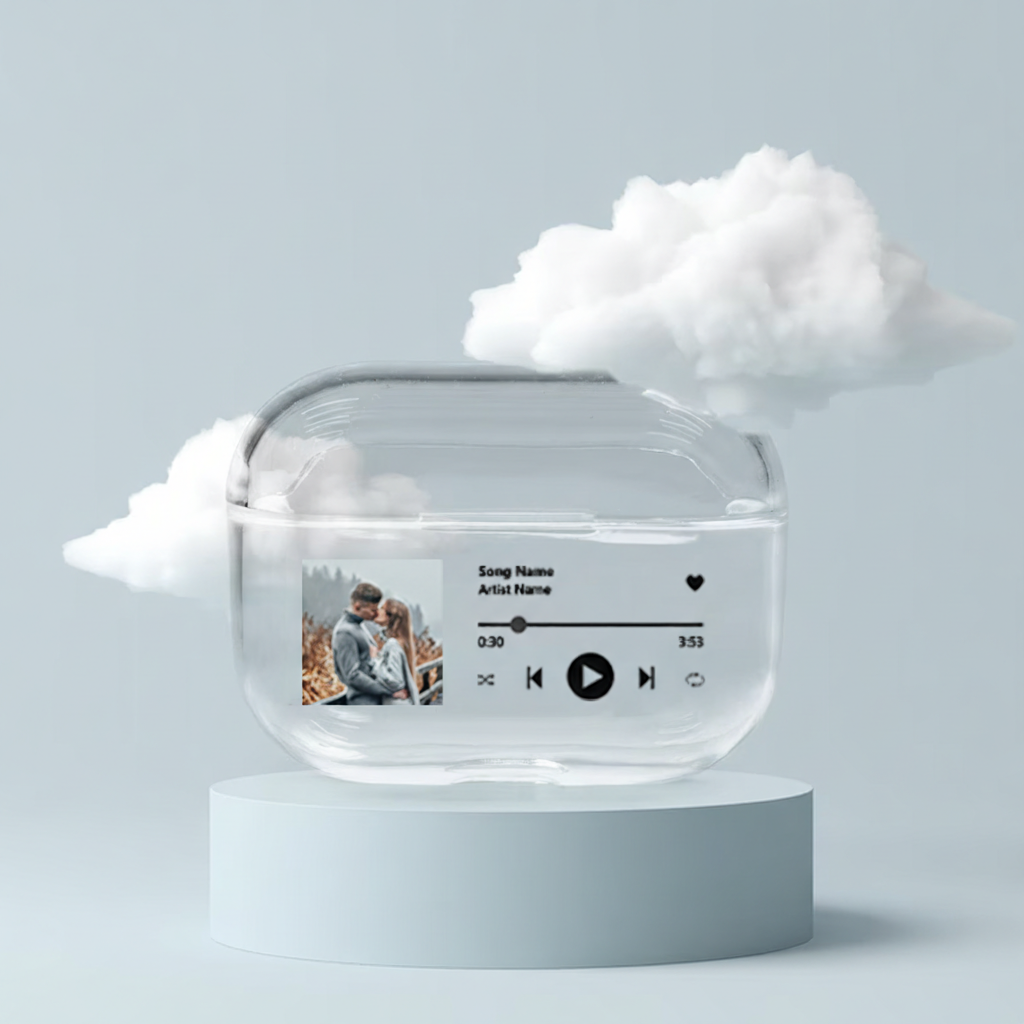 Personalized Music Plaque Earphone Protective Cover Album Cover  and Custom Music Player Display and Audio Control and Music Player