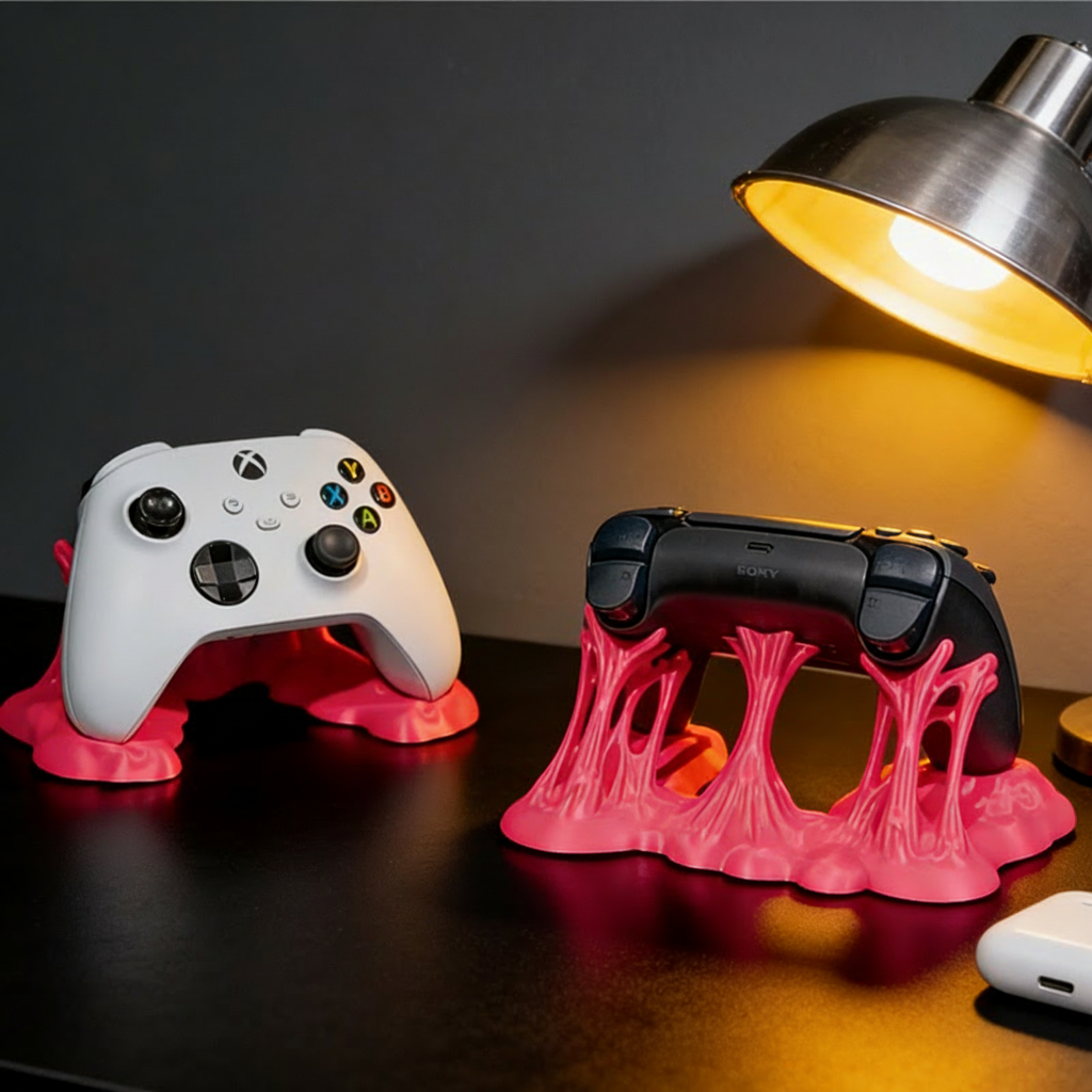 Personalized Spooky Slime Game Console Controller Stand for PS5 And Xbox Series Game Controllers Holder Gamer Gift 3D Printed Gift for Game Lovers