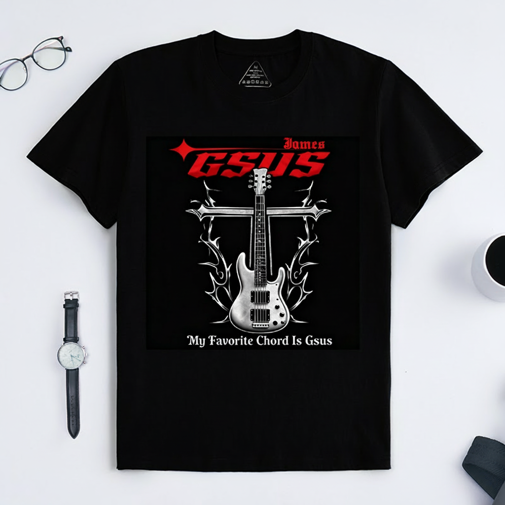 Personalized Classic T-Shirts My Favorite Chord Is Gsus T-Shirt Vintage Music Graphic Tee for Music Lovers