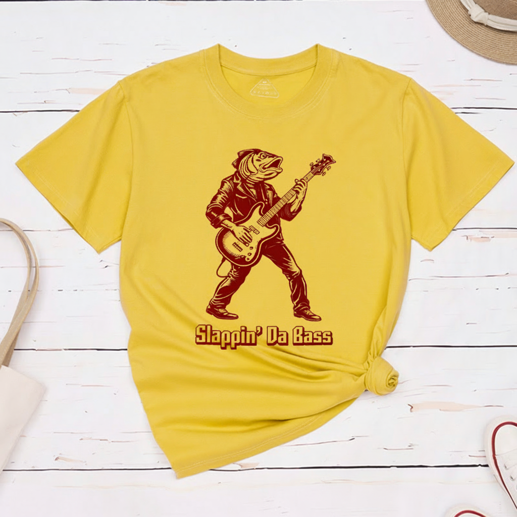 Personalized Classic T-Shirts Slappin' Da Bass T-Shirt Vintage Music Graphic Tee for Music Lovers
