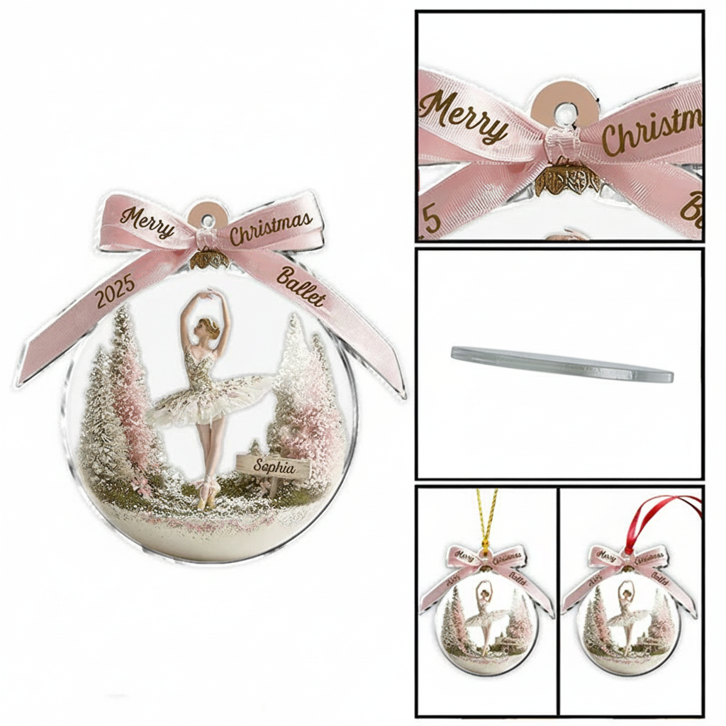 Personalized Awesome Ballet Christmas Acrylic Ornament Dance Lovers Christmas Gift Dancer Xmas Gift Christmas Decor