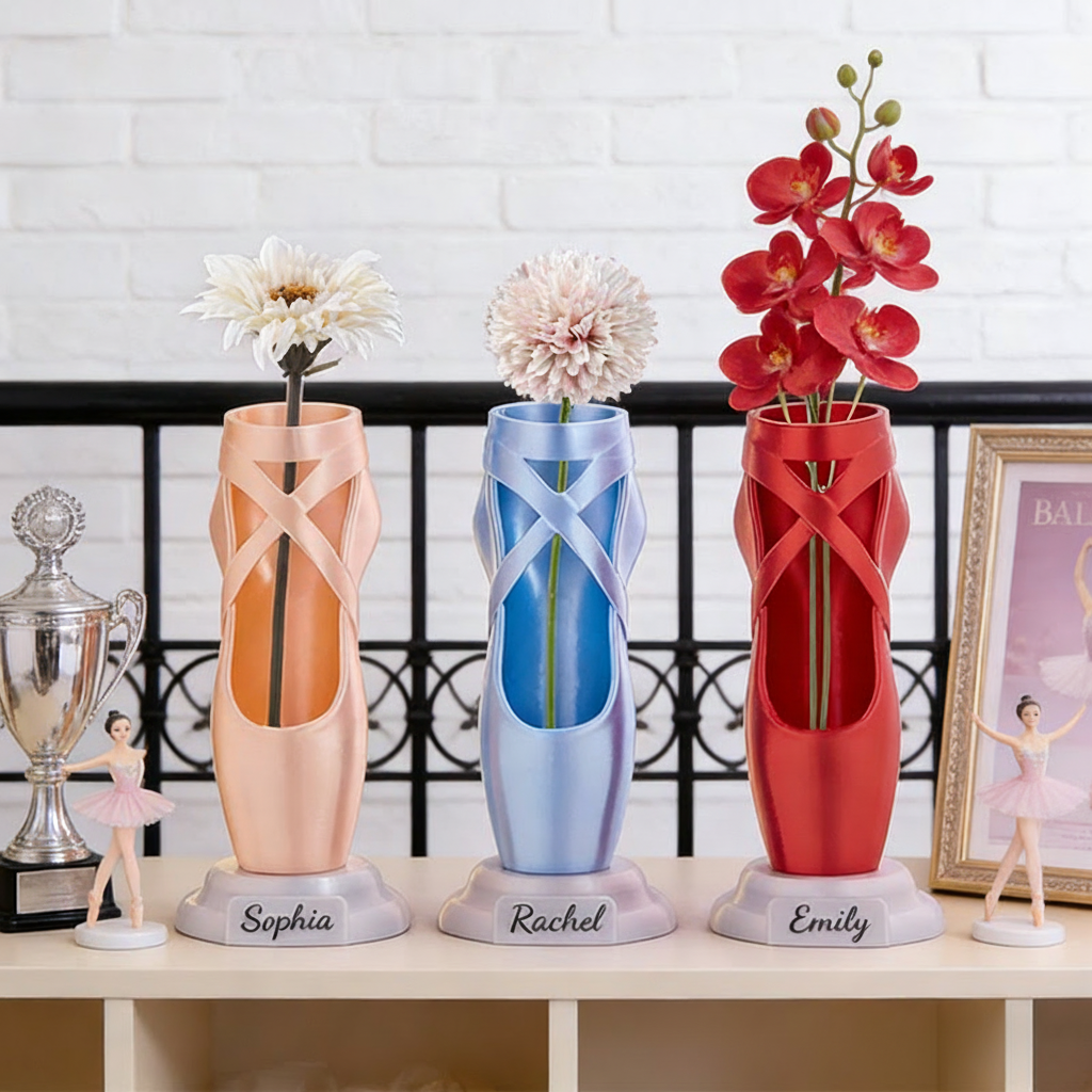 Personalized 3D Printed Ballet Pointe Shoe Recital Gift for Dance Lovers Pen Brush Or Flower Holder Ballet Gift for Her