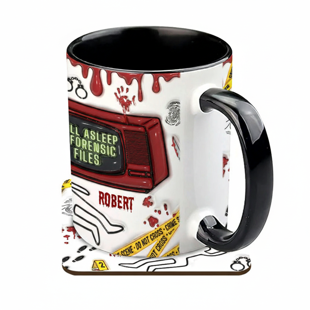 Personalized 3D Effect I Fall Asleep For Forensic Files Mug TV Show Mug Movie Lover Gift for Friend Birthday Gift