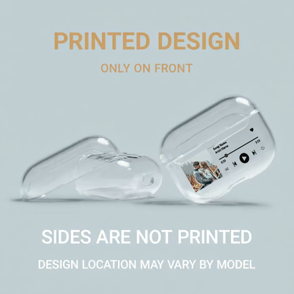 Personalized Music Plaque Earphone Protective Cover Album Cover  and Custom Music Player Display and Audio Control and Music Player