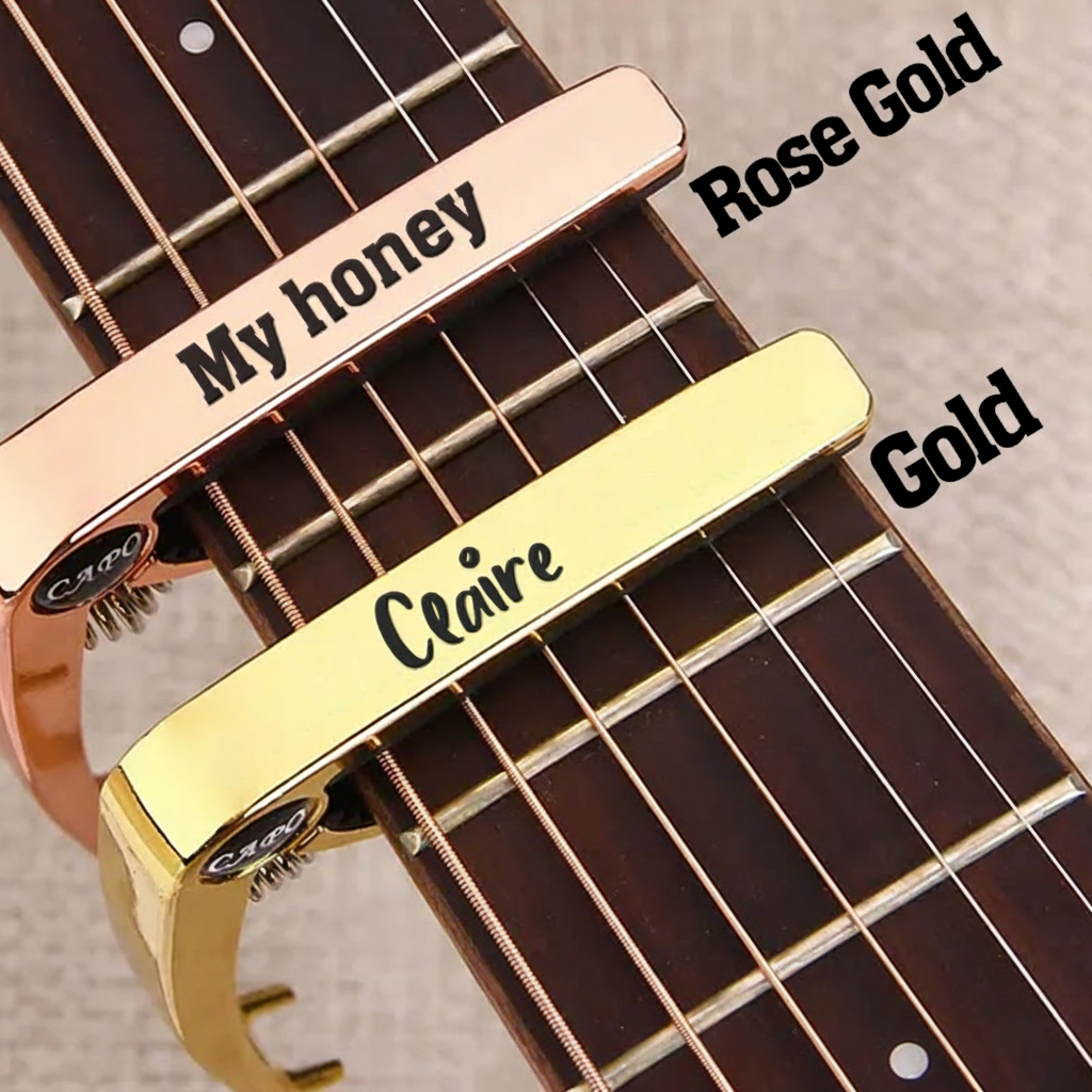 Personalized Guitar Capo Custom Guitarist Gift and Name or Quote or Date Can Be Engraved