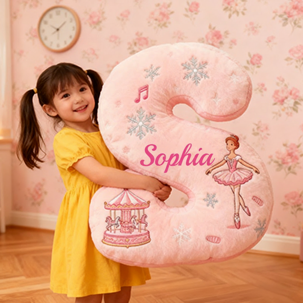 Personalized Colorful 26 Letters Cute Graphic 3D Print Pillow Cute Magic Beautiful Letter Custom Pillow Gift Christmas Gift for Kids